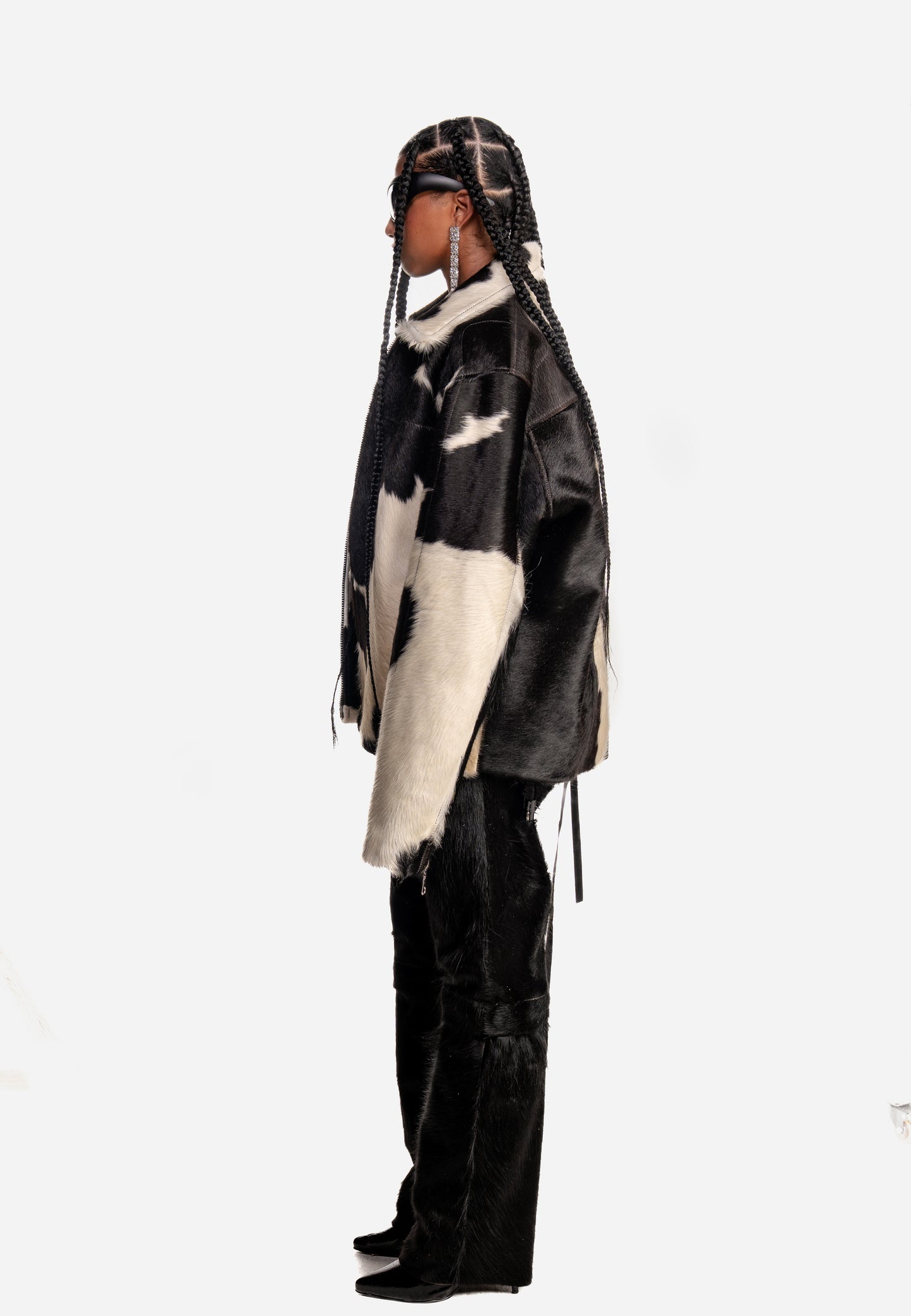 Black and White Cowhide Jacket